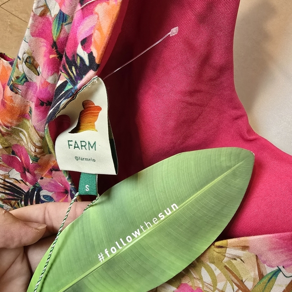 Farm Rio Floral Print Mini Dress open back Size S - Picture 4 of 8